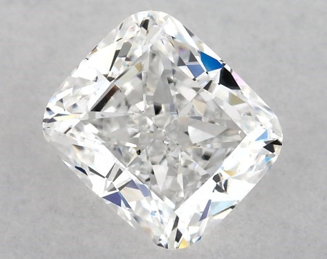 This 1.01 carat cushion modified diamond E color VS2 clarity has Very Good proportions and a diamond grading report from GIA